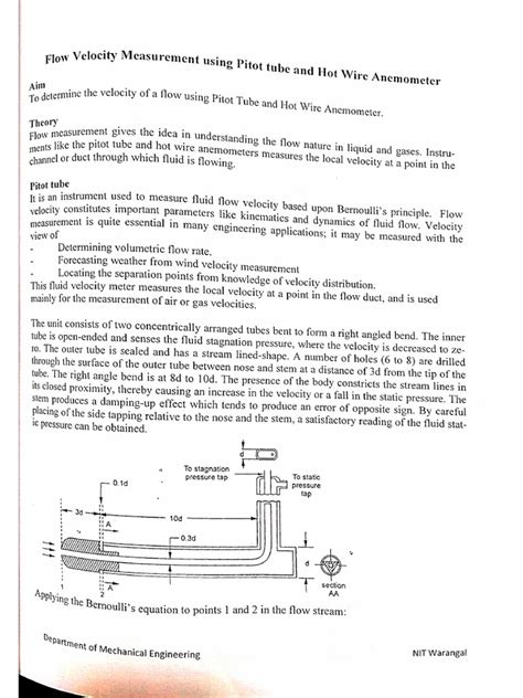 Flow Velocity Measurement | PDF