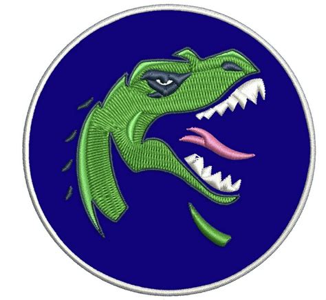 Buy Jurassic Park Dinosaur Logo Patch Embroidered Iron On Applique Raptor T Rex Online At Lowest