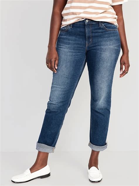 Mid Rise Wow Boyfriend Straight Jeans Old Navy