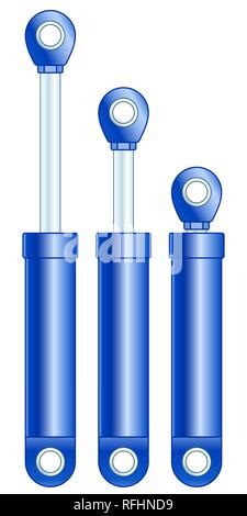 Illustration Of The Hydraulic Cylinder Or Shock Absorber Icon Stock