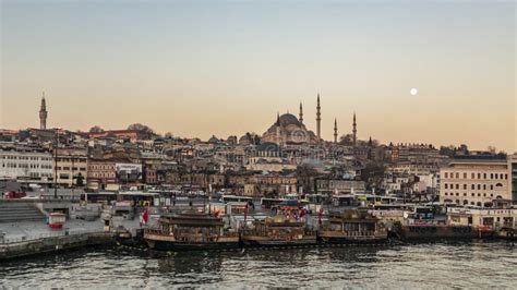 Cityscape And Old Town View From Istanbul In Early Morning Editorial