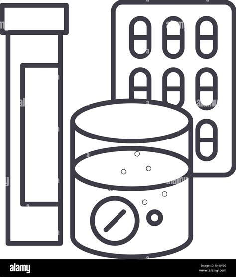 Pharmaceuticals Line Icon Concept Pharmaceuticals Vector Linear