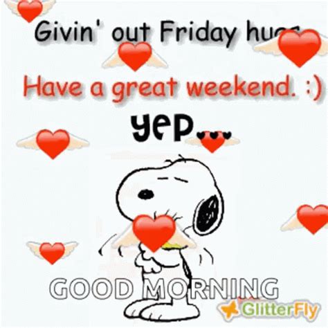 Snoopy Givin Out Friday Hugs GIF - Snoopy Givin Out Friday Hugs Have A ...