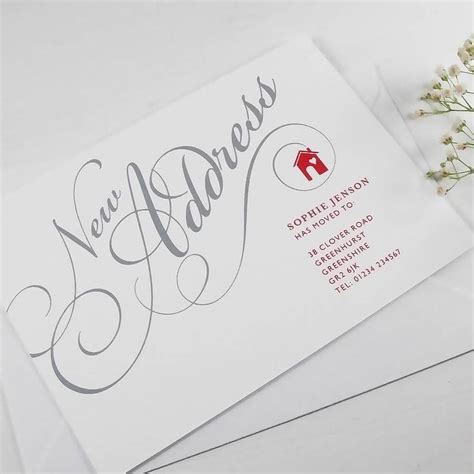 New Address Card Template Free