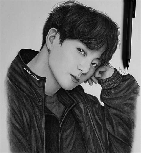 Drawing Bts Jungkook Step By Step Tutorial