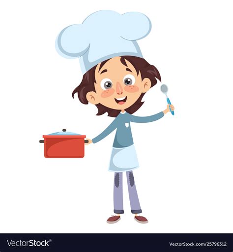 Chef cooking Royalty Free Vector Image - VectorStock