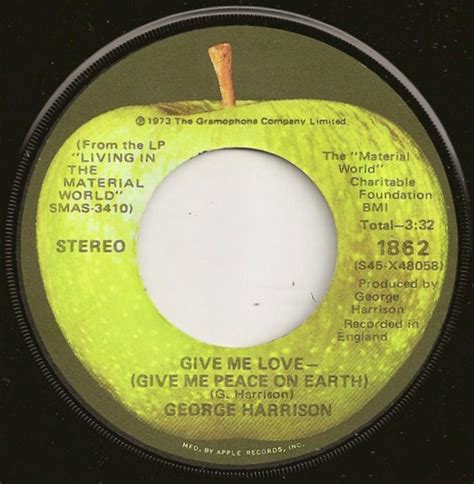 George Harrison – Give Me Love (Give Me Peace On Earth) (1973, Vinyl) - Discogs