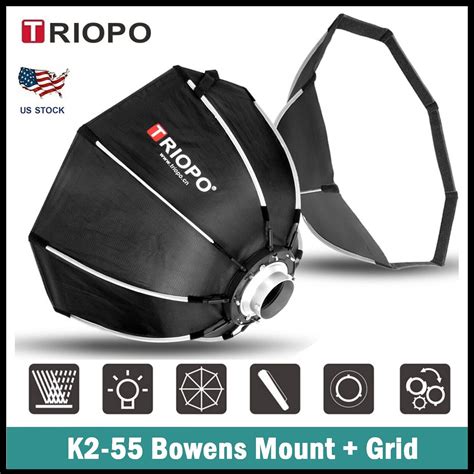 Triopo Softbox K Cm Octagon Soft Boxes Quick Release Bowen Mount