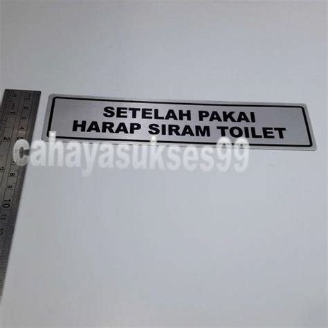 Sticker Plat Anodizing Aluminium Printing Sign Tanda Setelah Pakai