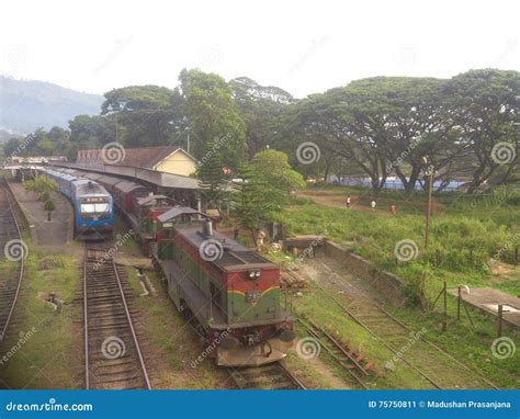 Sri Lanka Badulla Train Station and Badulla Colombo Train Editorial ...