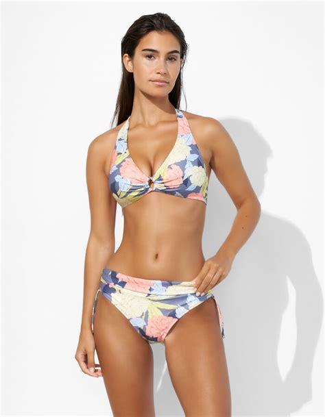 Flower Nostalgia Halter Bikini