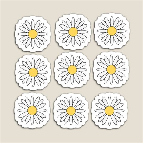 Mini Daisy Sticker Pack Magnet For Sale By Katiemy Stickers