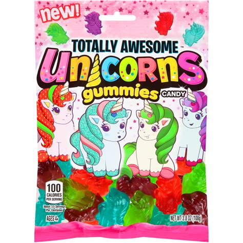 Totally Awesome Unicorns Gummies Assorted Flavors 38 Oz Bag 1 Count