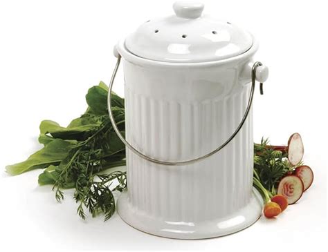 White Ceramic Counter Top Composter