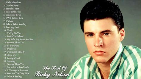 Ricky Nelson Greatest Hits Ricky Nelson Playlist 2016 YouTube