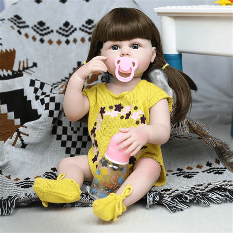 Reborn Baby Girl Dolls 22 Inch55cm Realistic Full Body Silicone Rebo