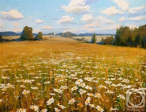Картина маслом на холсте. Нестерчук Степан. Ромашковое поле | Картины ...