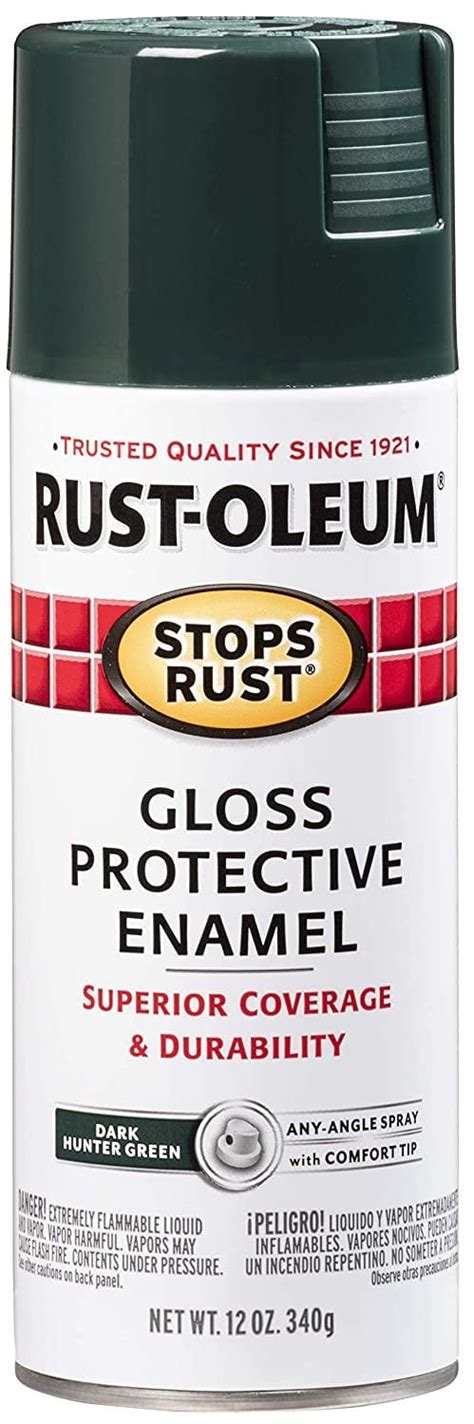 Rust Oleum 7733830 Gloss Dark Hunter Green Stops Rust Spray Paint