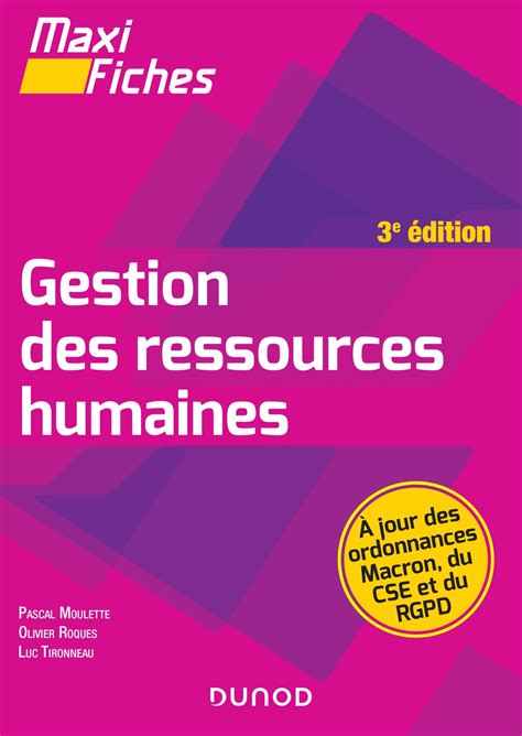 Maxi Fiches Gestion Des Ressources Humaines Livre Et Ebook