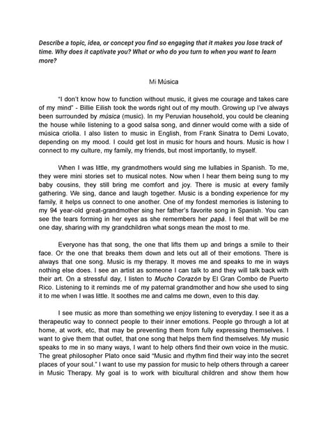 College Essay Describe A Topic Idea Or Concept You Find So Engaging