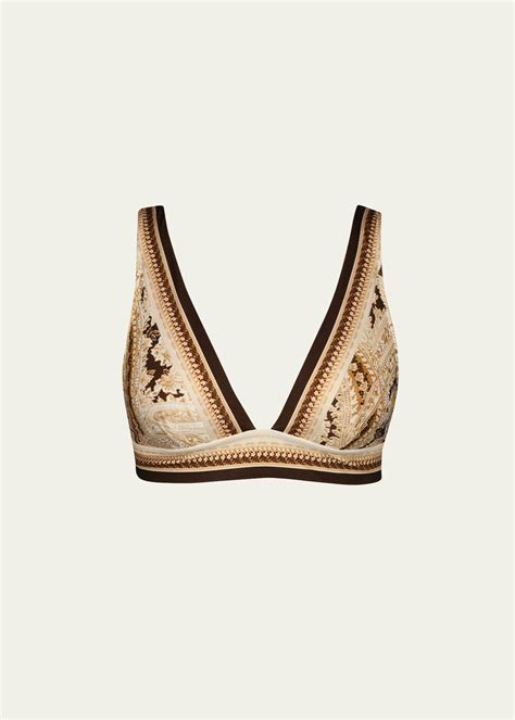 L Agence Lexie Paisley Bikini Top Bergdorf Goodman