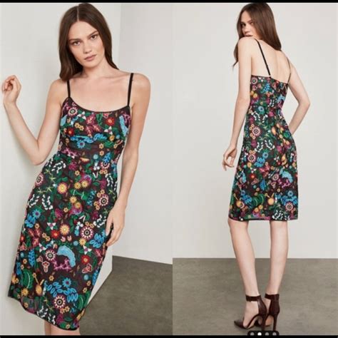 Bcbgmaxazria Floral Embroidered Bustier Dress Gem