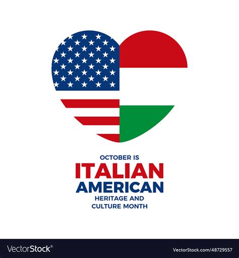 Italian american heritage and culture month poster