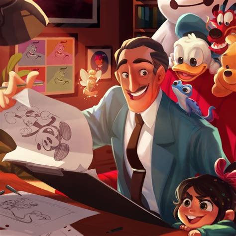 DisneyFanArts 💫 on Instagram: “Walt Disney ️ ️ • Art by ...