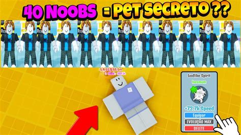 CRIEI 40 CONTAS NOOBS NO ROBLOX PARA PEGAR O NOVO PET SECRETO DO RACE