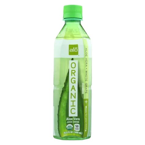 Alo Organic Aloe Vera Juice Drink Aloe Vera White Grape