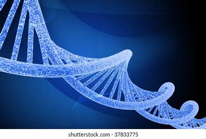 Digital Illustration Dna Structure Colour Background Stock Illustration