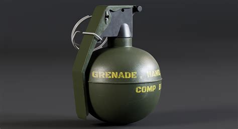 Tmc m67 frag grenade model - TurboSquid 1392422