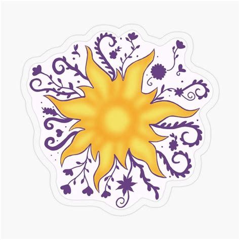 "Rapunzel Sun " Sticker for Sale by Raiponce2015 | Sun drawing ...