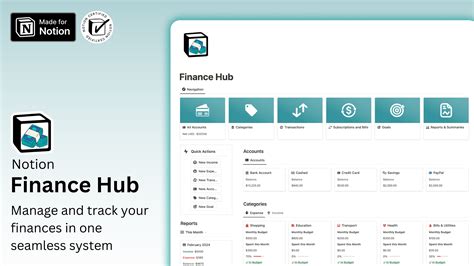 Finance Hub Finance Template