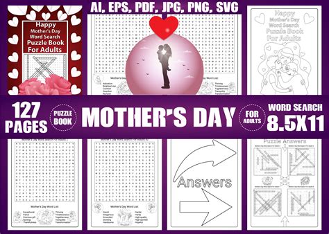 Mothers Day Word Search For Adults Graphic By Design Zone Creative