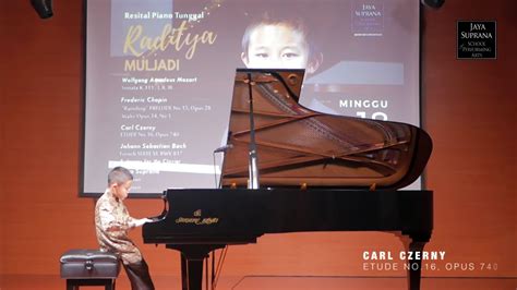 Raditya Muljadi Carl Czerny ETUDE No 16 Opus 740 YouTube