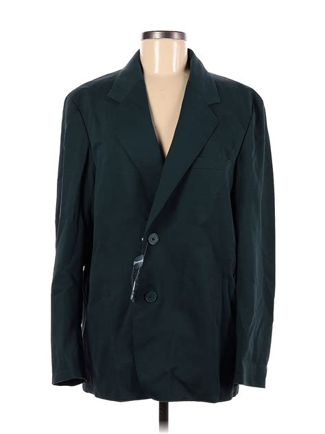 Uniqlo Solid Teal Blazer Size M 58 Off Thredup