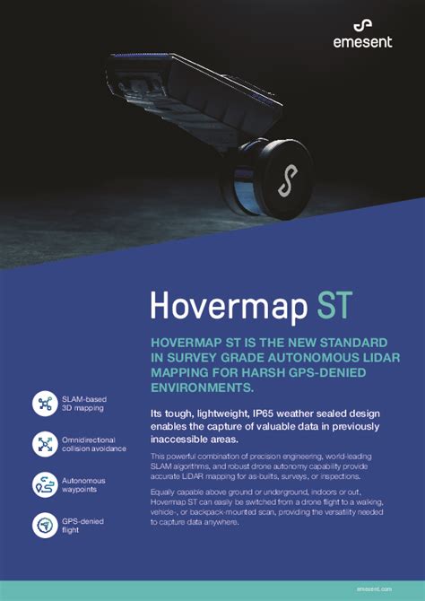 Emesent Hovermap Stportable And Indoor Mobile Mappers Geo Matching