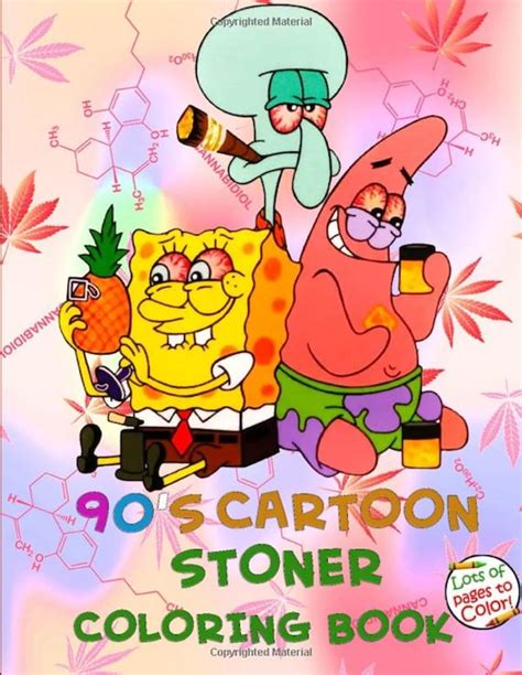 90s Cartoon Stoner Coloring Book Psychedelic Trippy 90s Etsy