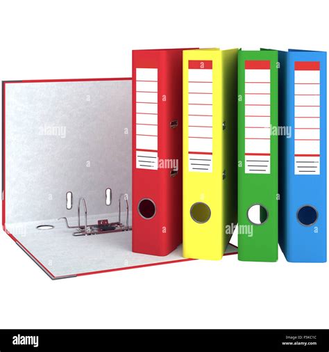 Set of colorful office folders Stock Photo - Alamy