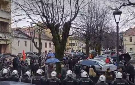 Protest na Cetinju zbog Andrije Mandića