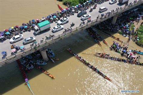 In Pictures People Participate In Dragon Boat Racing In China Nepalnews