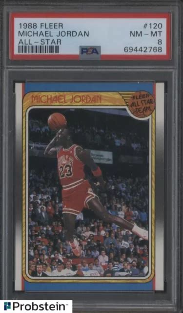 1988 FLEER ALL STAR Basketball 120 Michael Jordan Chicago Bulls HOF