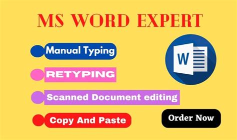 Fast Typing Retype Scanned Documents Edit Microsoft Ms Word By