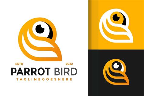 Papagei Vogel Logo Design Markenidentit Ts Logos Vektor Modernes Logo