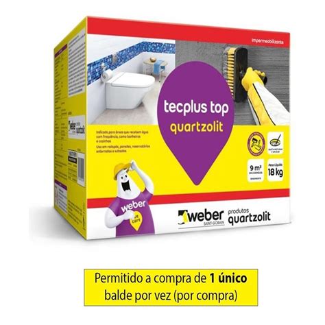 Impermeabilizante Tecplus Top 18 Kg Quartzolit Shopee Brasil