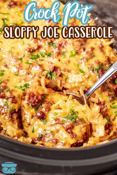 Crock Pot Sloppy Joe Casserole The Country Cook In 2024 Crockpot Recipes Beef Crockpot