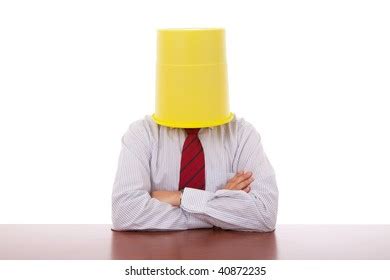 Businessman Bucket On His Head Stock Photo Shutterstock