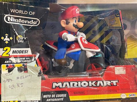 Jakks Pacific World Of Nintendo Mario Kart Mini Motorcycle Rc Racer On