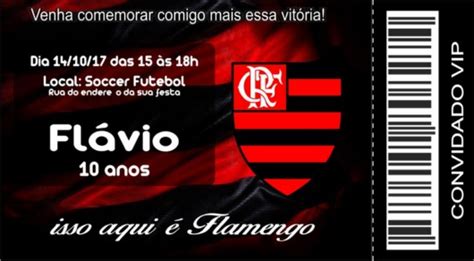 Convite do Flamengo 40 versões incríveis ótimas dicas